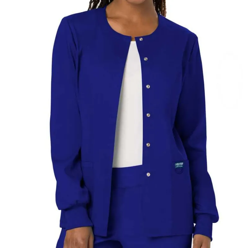 Cherokee WW Revolution Lab Coats & Jackets*Cherokee Workwear Revolution Women's Snap Front Warm-Up Scrub Jacket