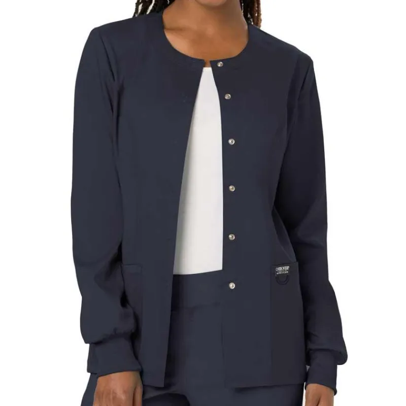 Cherokee WW Revolution Lab Coats & Jackets*Cherokee Workwear Revolution Women's Snap Front Warm-Up Scrub Jacket
