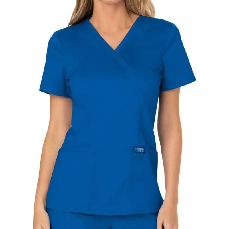 Cherokee WW Revolution Scrub Tops*Cherokee Workwear Revolution Women's Mock Wrap Scrub Top