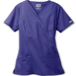 Cherokee Workwear Stretch Scrub Tops*Mock Wrap Scrub Top