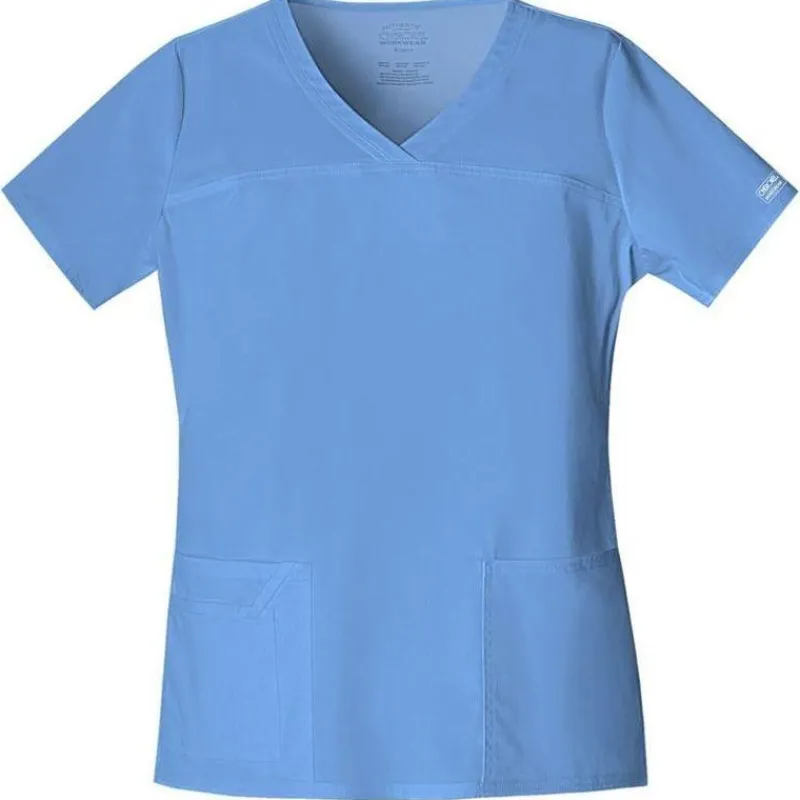 Cherokee Workwear Stretch Scrub Tops*Women's V-Neck Scrub Top
