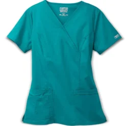 Cherokee Workwear Stretch Scrub Tops*Mock Wrap Scrub Top