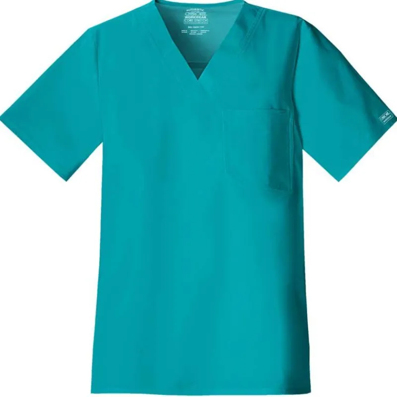 Cherokee Workwear Stretch Scrub Tops*Men's Stretch V Neck Scrub Top