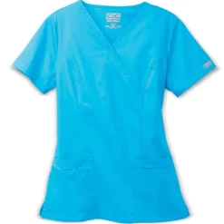 Cherokee Workwear Stretch Scrub Tops*Mock Wrap Scrub Top