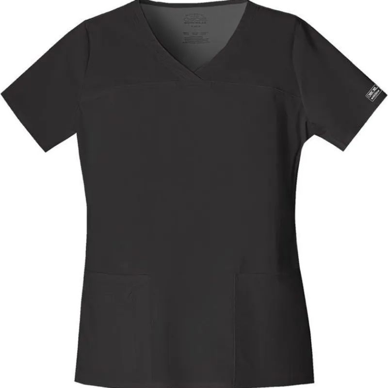 Cherokee Workwear Stretch Scrub Tops*Women's V-Neck Scrub Top
