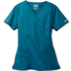 Cherokee Workwear Stretch Scrub Tops*Mock Wrap Scrub Top