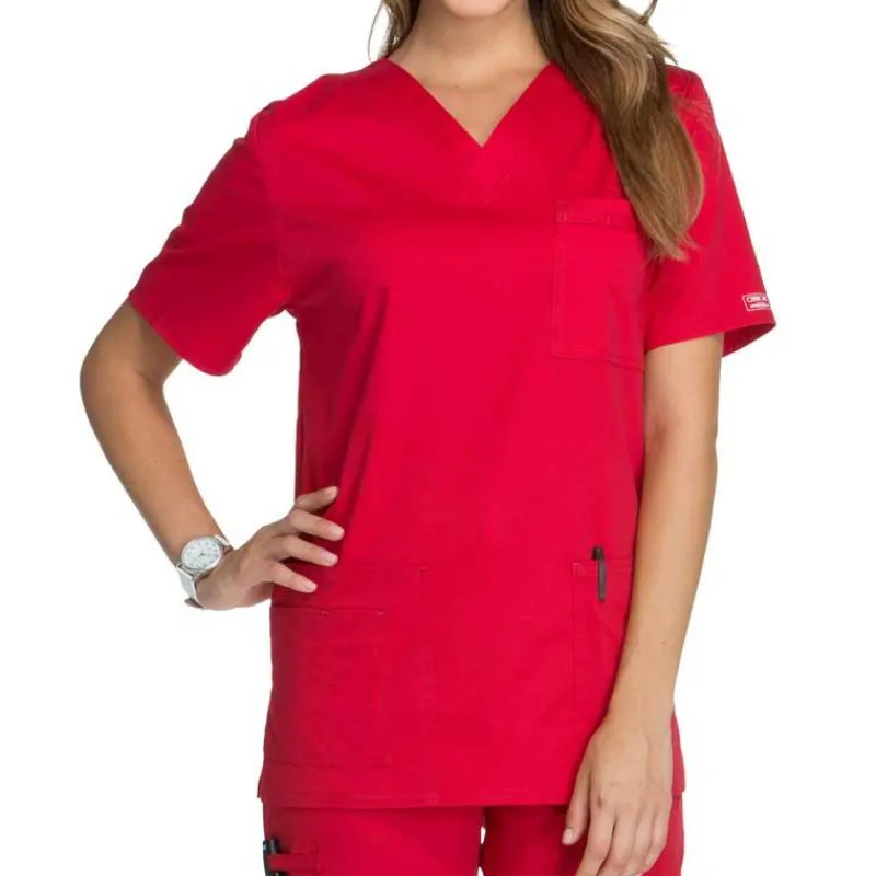 Cherokee Workwear Stretch Scrub Tops*V-Neck Unisex Scrub Top