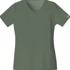 Cherokee Workwear Stretch Scrub Tops*Women's V-Neck Scrub Top