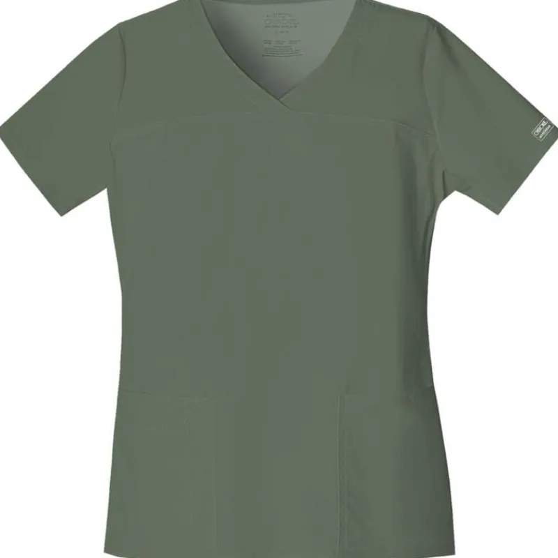 Cherokee Workwear Stretch Scrub Tops*Women's V-Neck Scrub Top
