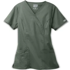 Cherokee Workwear Stretch Scrub Tops*Mock Wrap Scrub Top