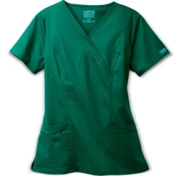 Cherokee Workwear Stretch Scrub Tops*Mock Wrap Scrub Top