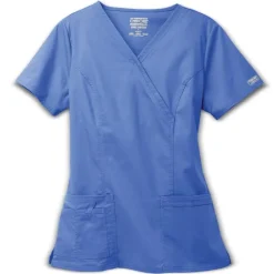 Cherokee Workwear Stretch Scrub Tops*Mock Wrap Scrub Top