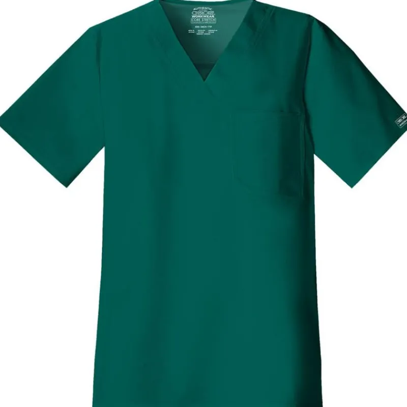 Cherokee Workwear Stretch Scrub Tops*Men's Stretch V Neck Scrub Top