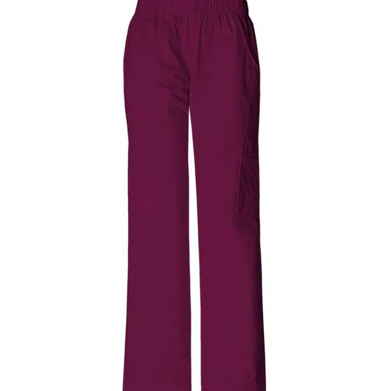 Cherokee Workwear Stretch Scrub Pants*Women's Elastic Waist Cargo Scrub Pants - Tall