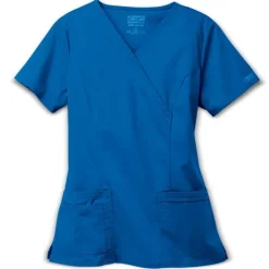 Cherokee Workwear Stretch Scrub Tops*Mock Wrap Scrub Top