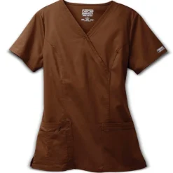 Cherokee Workwear Stretch Scrub Tops*Mock Wrap Scrub Top