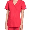 Cherokee Workwear Scrub Tops*Women's Mock Wrap Scrub Top