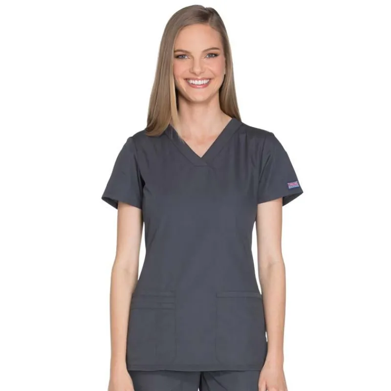 Cherokee Workwear Scrub Tops*Women's V-Neck Scrub Top