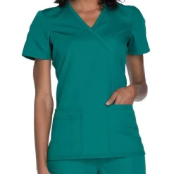 Cherokee Workwear Scrub Tops*Women's Mock Wrap Scrub Top