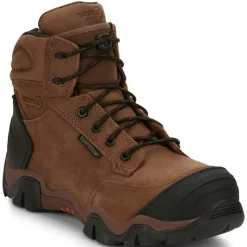 Chippewa Non-Slip Boots | Non-Steel Safety Toe*Men's 6" Cross Terrain Waterproof Nano Composite Toe Work Boot Bourbon Brown