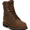 Chippewa Steel Toe | Work Boots*Men's 8" Waterproof Insulated Steel Toe Work Boot Tan Crazy Horse