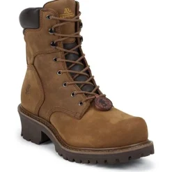 Chippewa Steel Toe | Logger*Men's 8-Inch Steel Toe Logger Boots Brown