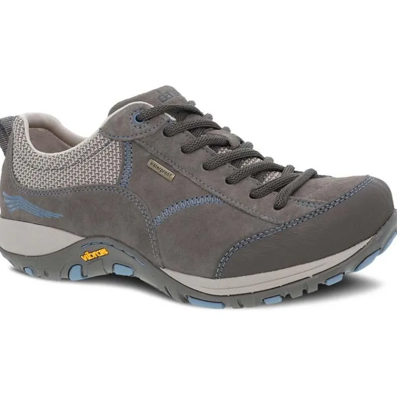 Dansko Footwear | Non-Slip Healthcare*Women's Paisley Waterproof Grey/Blue Suede Athletic Oxford Grey / Blue