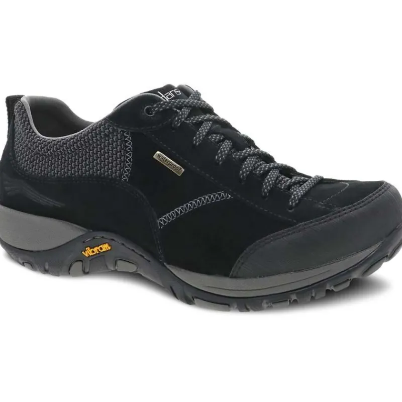 Dansko Footwear | Non-Slip Healthcare*Women's Paisley Waterproof Athletic Oxford Black/black Suede