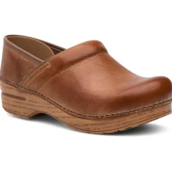 Dansko Footwear | Clogs*Women's Professional Wide Distressed Leather Clog Honey