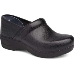 Dansko Footwear | Non-Slip Healthcare*Women's XP 2.0 Tooled Leather Clog Black Floral
