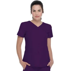 Dickies Dynamix Scrub Tops*Womens Solid V-Neck Scrub Top