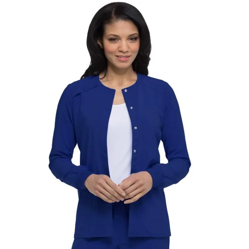 Dickies EDS Essentials Lab Coats & Jackets*Women's Snap Front Warm-Up Scrub Jacket
