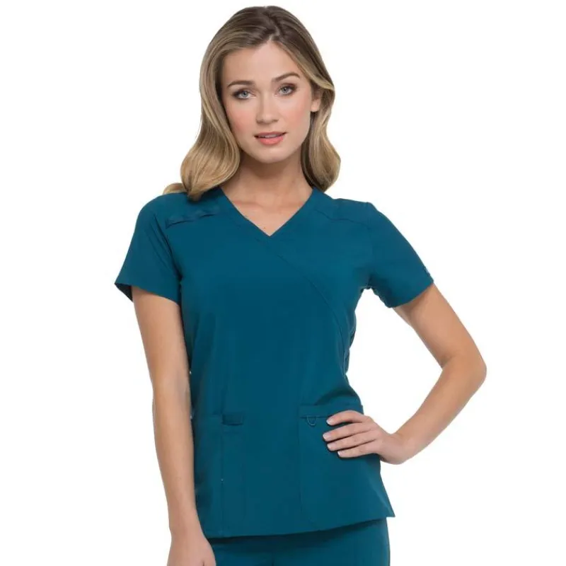 Dickies EDS Essentials Scrub Tops*Women's Mock Wrap Scrub Top