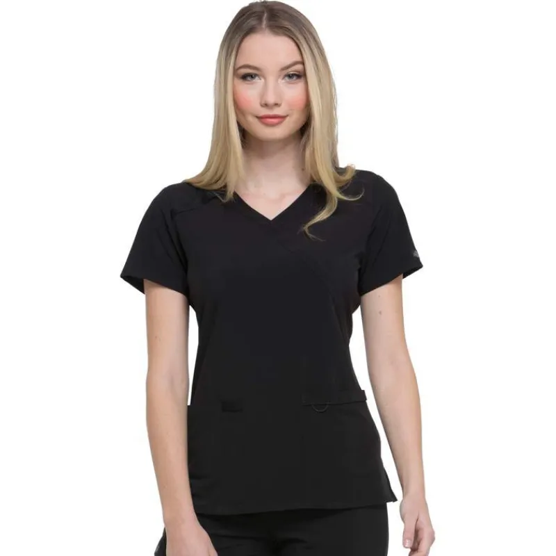 Dickies EDS Essentials Scrub Tops*Women's Mock Wrap Scrub Top