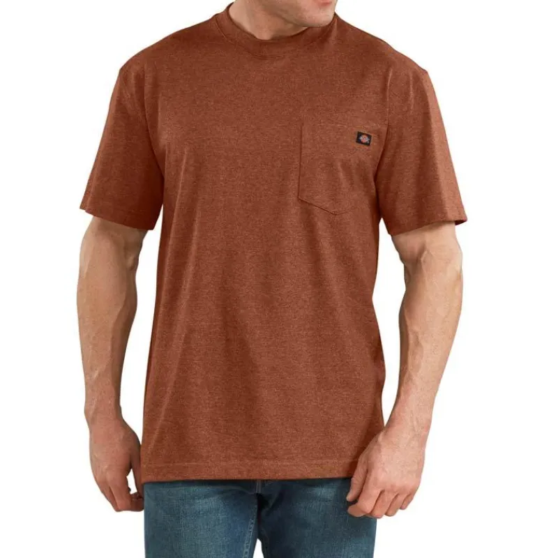 Dickies T-Shirts*Men's Heathered Heavyweight Pocket Tee