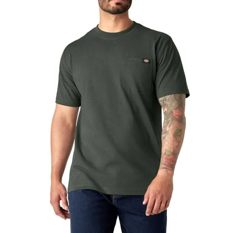 Dickies T-Shirts*Men's Heathered Heavyweight Pocket Tee