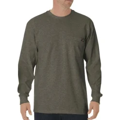 Dickies T-Shirts*Men's Long Sleeve Heavyweight Crew Neck T-Shirt