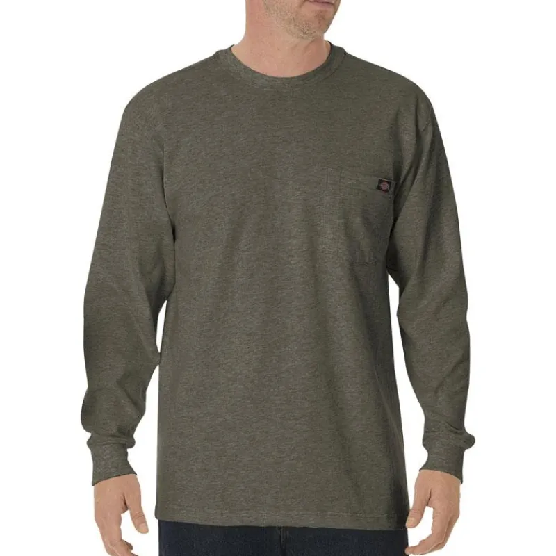 Dickies T-Shirts*Men's Long Sleeve Heavyweight Crew Neck T-Shirt