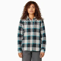 Dickies Jackets | Outerwear*Women's Flannel Hooded Shirt Jacket