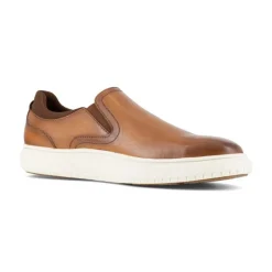 Florsheim Non-Slip Shoes | Slip-Ons*Work Men's Premier Work Steel Toe SD Casual Work Slip-On Cognac