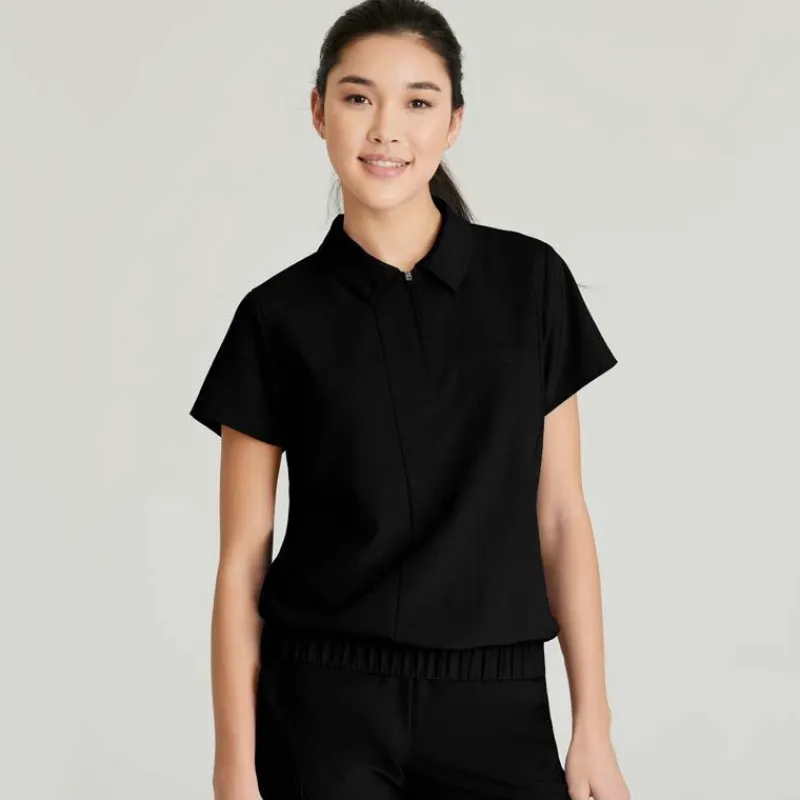 Grey's Anatomy Evolve Scrub Tops*Grery's Anatomy Evolve Women's Perseverance Zip Neck Scrub Top