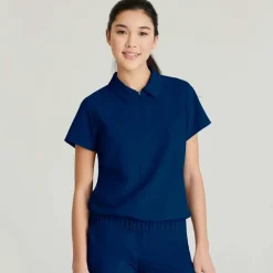 Grey's Anatomy Evolve Scrub Tops*Grery's Anatomy Evolve Women's Perseverance Zip Neck Scrub Top