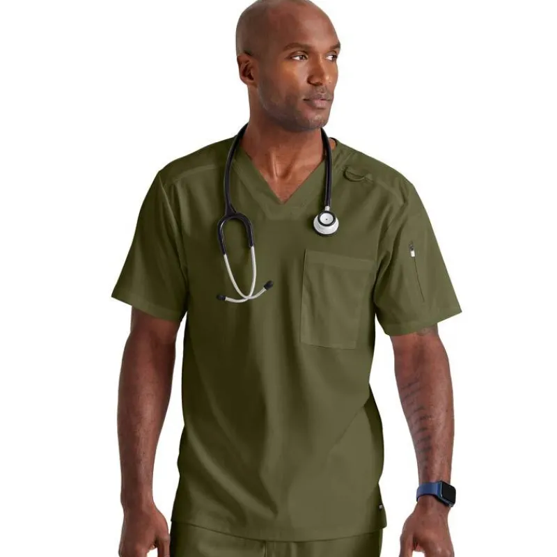 Grey's Anatomy Scrub Tops*+ Spandex Stretch Men's Murphy V-Neck Scrub Top