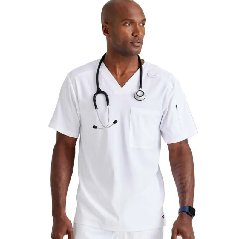 Grey's Anatomy Scrub Tops*+ Spandex Stretch Men's Murphy V-Neck Scrub Top