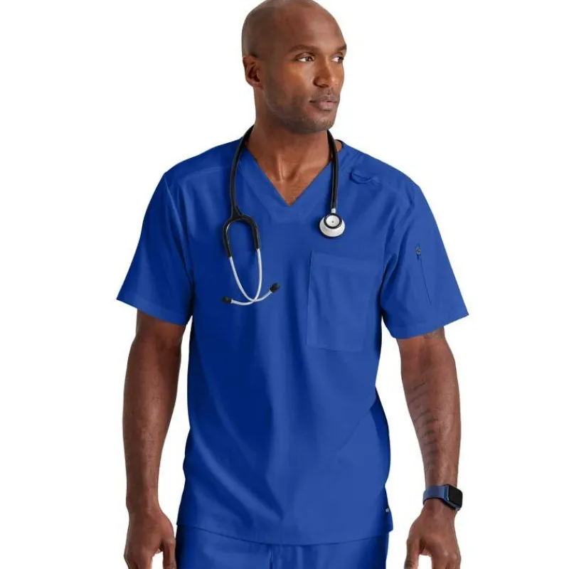Grey's Anatomy Scrub Tops*+ Spandex Stretch Men's Murphy V-Neck Scrub Top