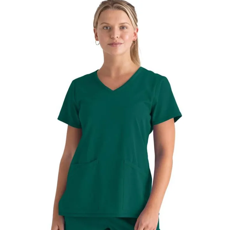 Grey's Anatomy Scrub Tops*+ Spandex Stretch Women's Serena V-Neck Scrub Top
