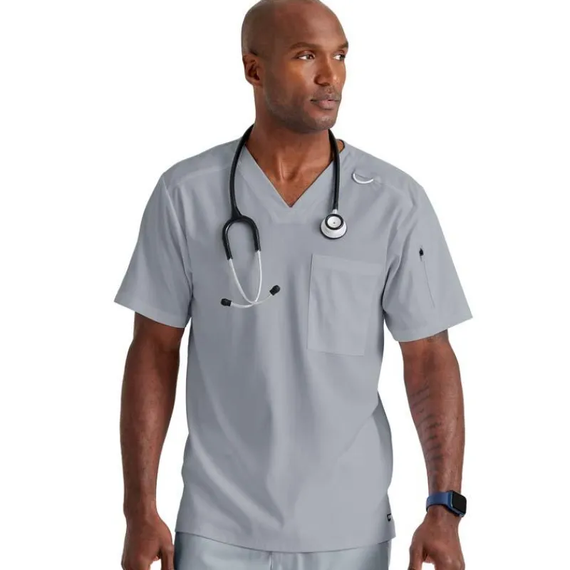 Grey's Anatomy Scrub Tops*+ Spandex Stretch Men's Murphy V-Neck Scrub Top