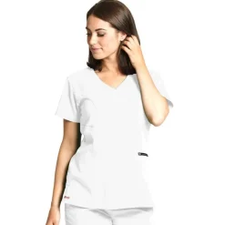 Grey's Anatomy Scrub Tops*+ Spandex Stretch Women's Mock Wrap Scrub Top