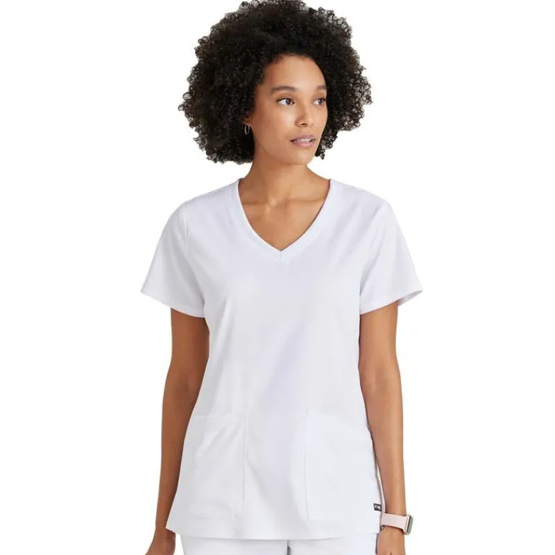 Grey's Anatomy Scrub Tops*+ Spandex Stretch Women's Serena V-Neck Scrub Top