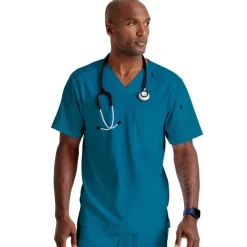 Grey's Anatomy Scrub Tops*+ Spandex Stretch Men's Murphy V-Neck Scrub Top